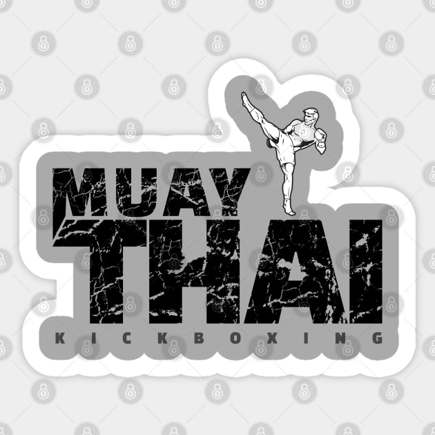 Muay Thai Kickboxing Sticker by TeeGo